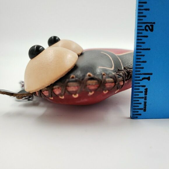 Kawaii Ladybug Leather Coin Purse Lucky Wallet Wristlet Bag Charm Change Pouch - Picture 8 of 13